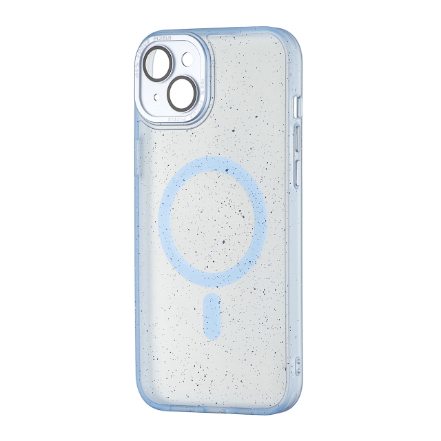 Чохол Splatter with MagSafe Protected Camera iPhone 15 Plus Light Blue