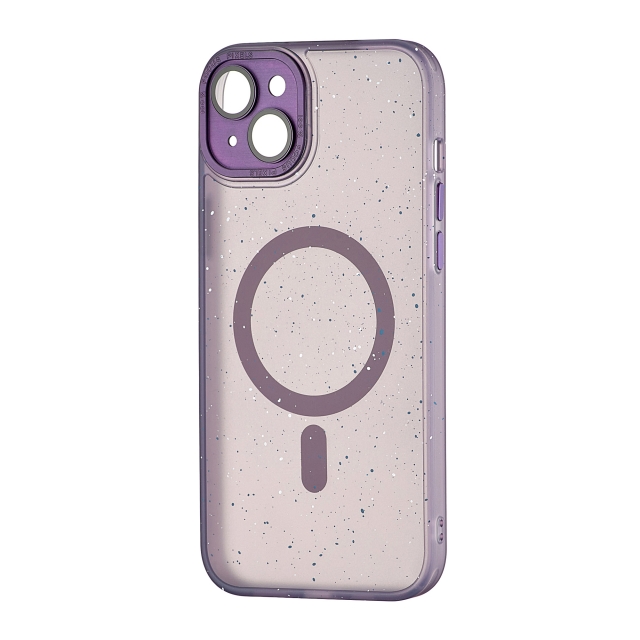 Чехол Splatter with MagSafe Protected Camera iPhone 15 Plus Purple