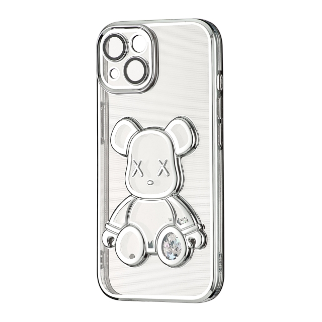 Чохол Shining Bear Case Protected Camera iPhone 15 Silver
