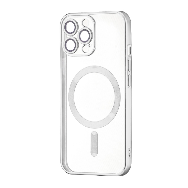 Чохол Ductil Metallic Edge with MagSafe (Protected Camera & Lens) iPhone 12 Pro Silver