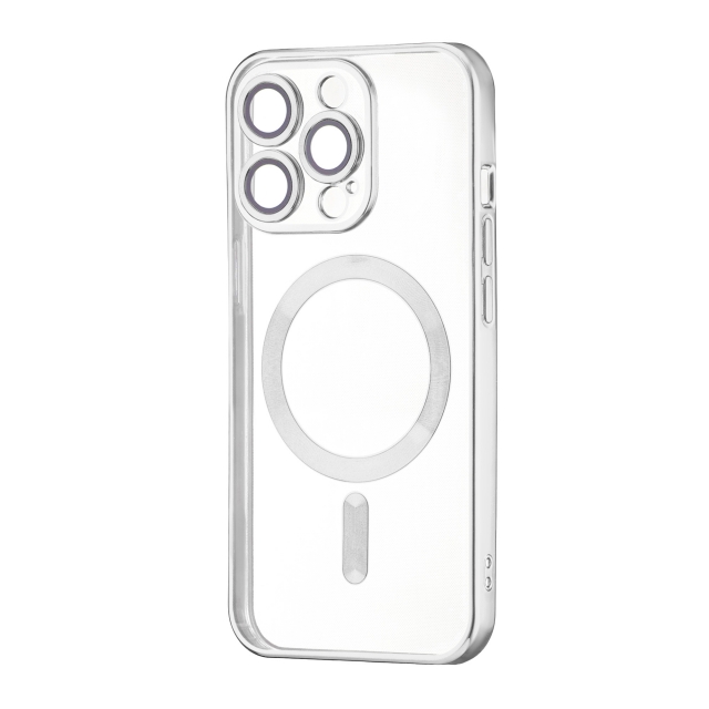Чехол Ductil Metallic Edge with MagSafe (Protected Camera & Lens) iPhone 14 Pro Silver