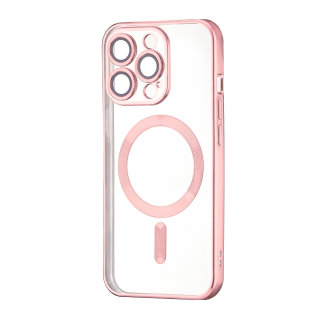 Чохол Ductil Metallic Edge with MagSafe (Protected Camera & Lens) iPhone 14 Pro Pink