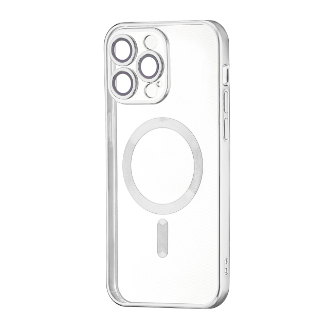 Чохол Ductil Metallic Edge with MagSafe (Protected Camera & Lens) iPhone 14 Pro Max Silver