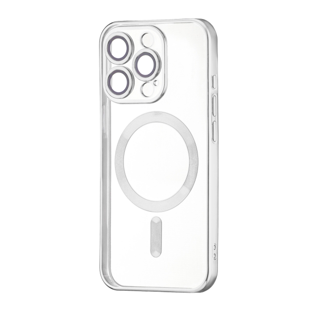 Чохол Ductil Metallic Edge with MagSafe (Protected Camera & Lens) iPhone 15 Pro Silver