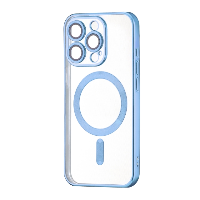 Чохол Ductil Metallic Edge with MagSafe (Protected Camera & Lens) iPhone 15 Pro Light Blue