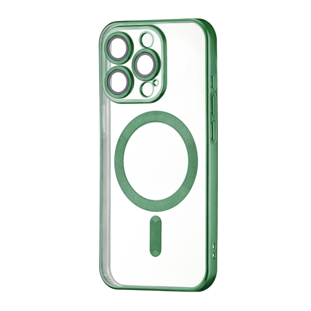 Чохол Ductil Metallic Edge with MagSafe (Protected Camera & Lens) iPhone 15 Pro Dark Green
