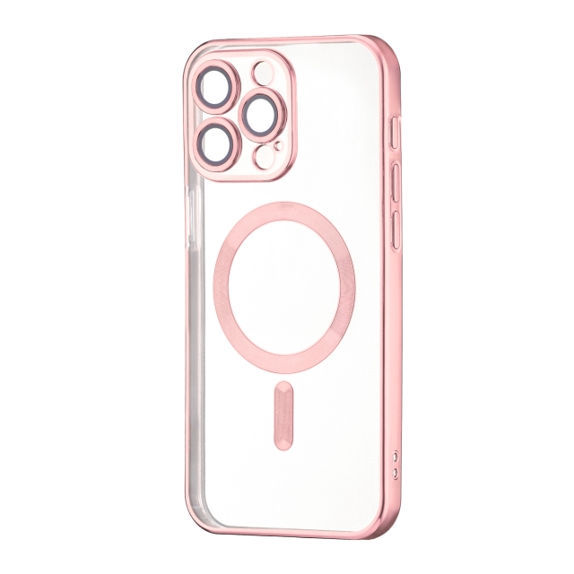 Чохол Ductil Metallic Edge with MagSafe (Protected Camera & Lens) iPhone 15 Pro Max Pink