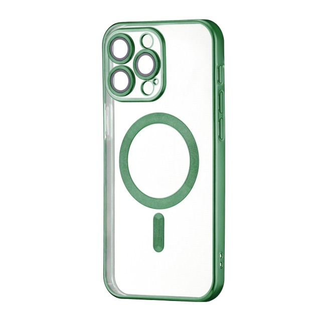Чохол Ductil Metallic Edge with MagSafe (Protected Camera & Lens) iPhone 15 Pro Max Dark Green