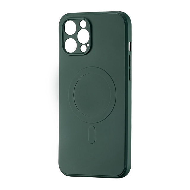 Чехол TPU with MagSafe Protected Camera iPhone 12 Pro Max Dark Green