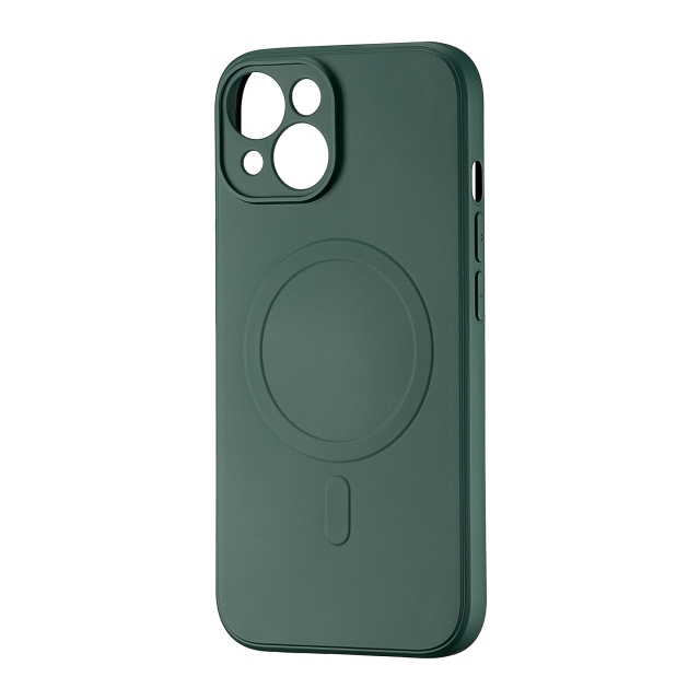 Чехол TPU with MagSafe Protected Camera iPhone 15 Dark Green