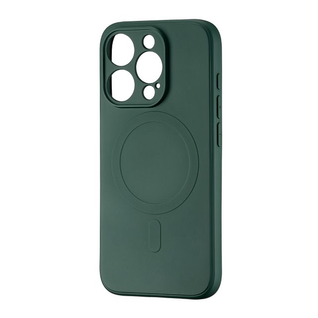 Чехол TPU with MagSafe Protected Camera iPhone 15 Pro Dark Green