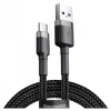Кабель Baseus cafule Cable USB For Type - C 3A 1m Gray + Black