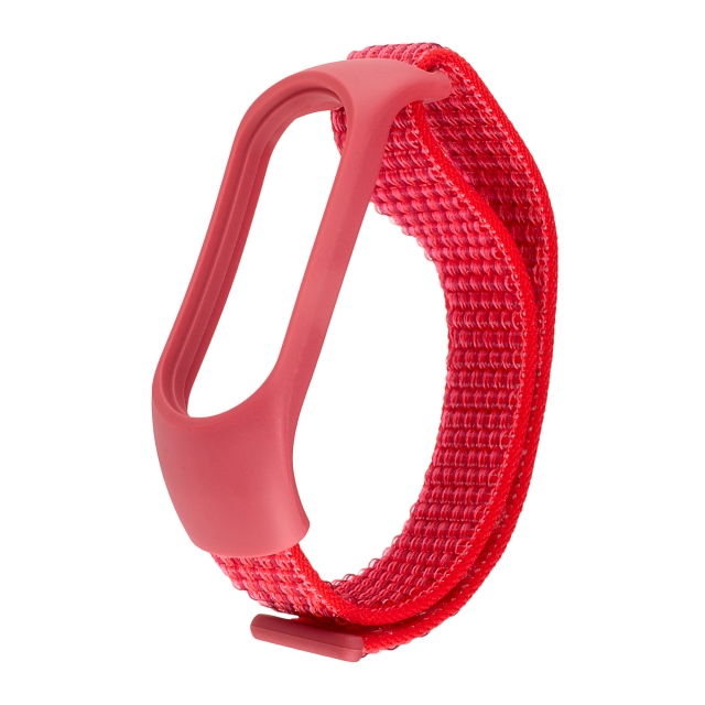 Ремешок Nylon Mi Band 3/4/5/6/7 Crimson