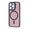 Чехол Silicone Matte Case Protected Camera with MagSafe iPhone 15 Pro Purple