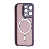 Чехол Silicone Matte Case Protected Camera with MagSafe iPhone 15 Pro Purple