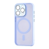 Чохол Silicone Matte Case Protected Camera with MagSafe iPhone 15 Pro Lilac