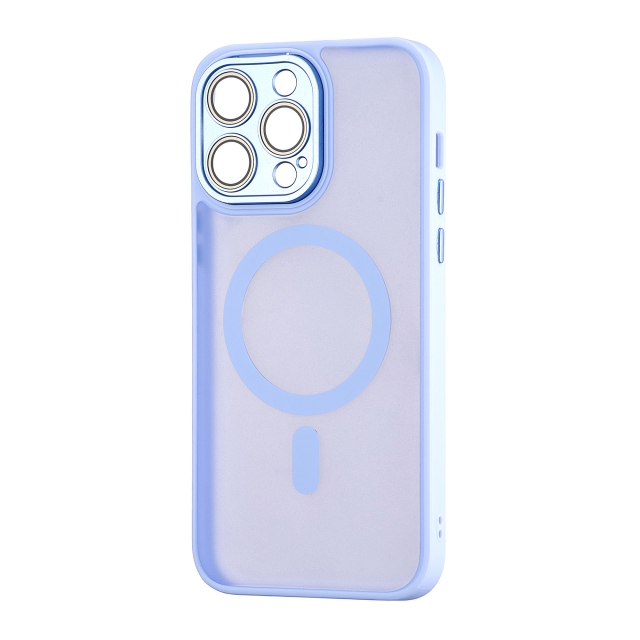 Чехол Silicone Matte Case Protected Camera with MagSafe iPhone 14 Pro Max Lilac