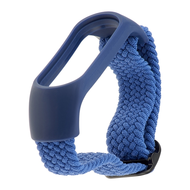 Ремешок Braided Buckle Enhanced Mi Band 3/4/5/6/7 Navy Blue