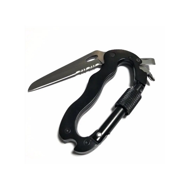 Мультитул карабин 6 в 1 Black
