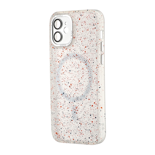 Чехол Splatter with MagSafe Protected Camera iPhone 12 White