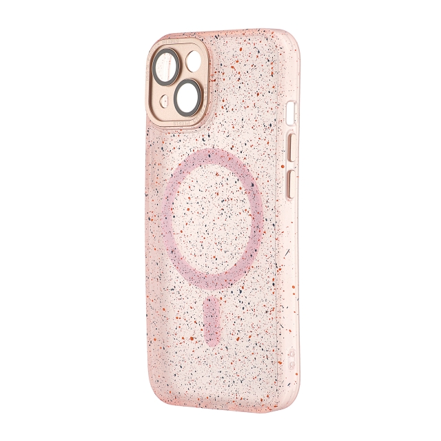 Чохол Splatter with MagSafe Protected Camera iPhone 14 Pink
