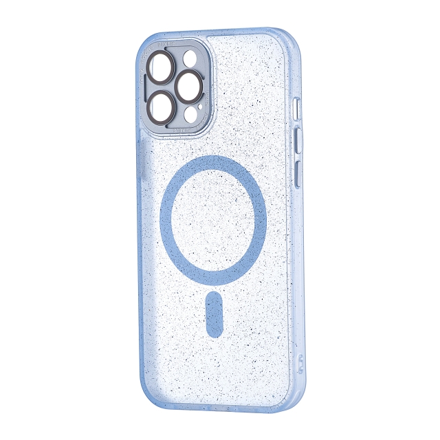 Чохол Splatter with MagSafe Protected Camera iPhone 12 Pro Max Light Blue