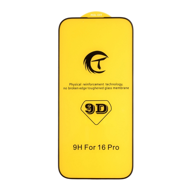 Захисне скло Tempered 5D iPhone 16 Pro/17/18 Black