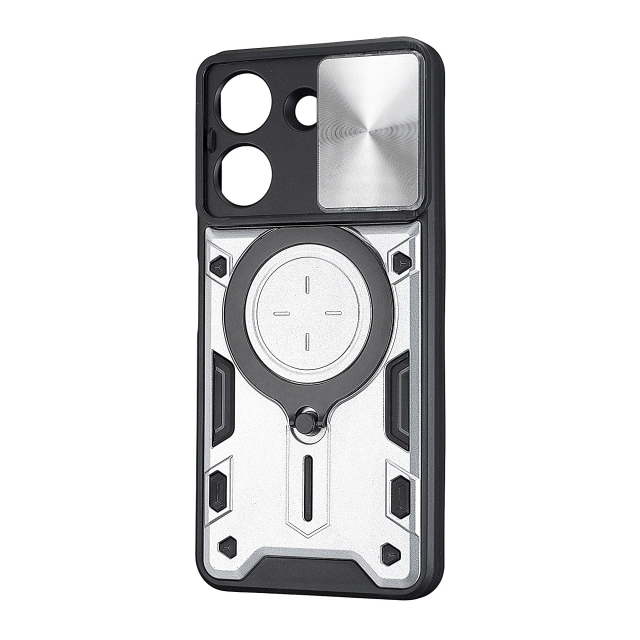 Чохол Full Protection JS Magnetic Xiaomi Redmi 13C 4G/Poco C65 Silvery