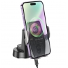 Холдер Hoco HW27 Traveler infrared RGB wireless fast charging car holder(center console) Black Metal Gray (HW27 )