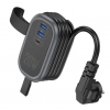 Мережевий фільтр Hoco NS7 Sharp 1 position(PD20W/1C2A) desktop socket(EU) Black