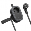 Мережевий фільтр Hoco NS7 Sharp 1 position(PD20W/1C2A) desktop socket(EU) Black
