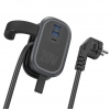 Мережевий фільтр Hoco NS7 Sharp 1 position(PD20W/1C2A) desktop socket(EU) Black