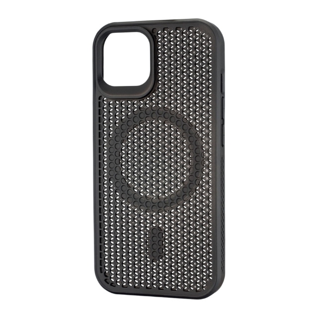 Чехол Silicone Cooling Сase with MagSafe iPhone 15 Black