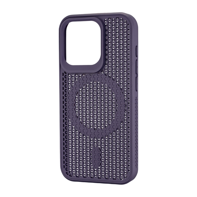 Чохол Silicone Cooling Сase with MagSafe iPhone 15 Pro Purple