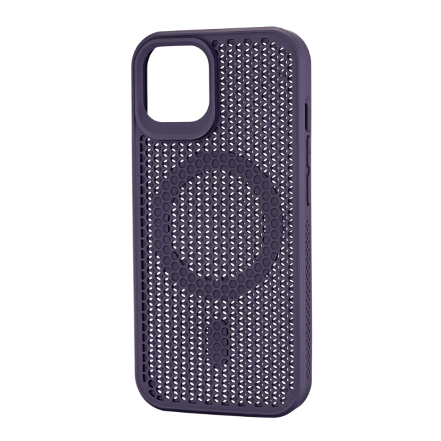 Чехол Silicone Cooling Сase with MagSafe iPhone 15 Purple