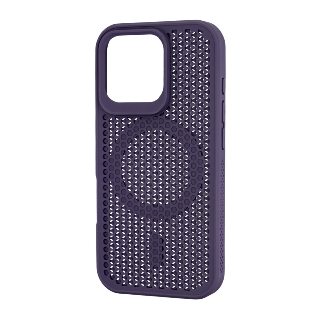 Чехол Silicone Cooling Сase with MagSafe iPhone 16 Pro Purple