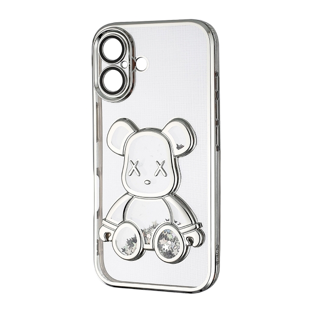 Чохол Shining Bear Case Protected Camera iPhone 16 Silver