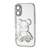 Чохол Shining Bear Case Protected Camera iPhone 16 Silver