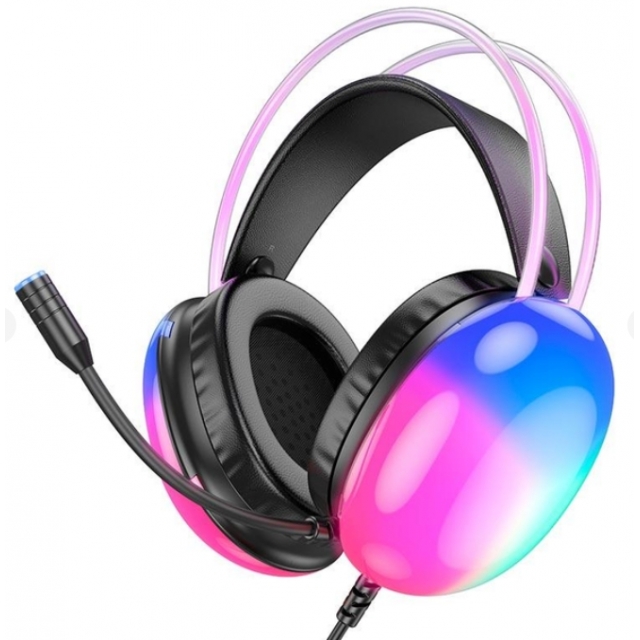 Наушники Hoco W109 Plus Rich USB7.1 channel gaming headphones Black (W109 Plus)