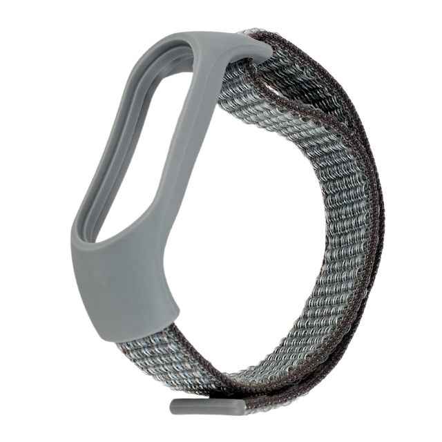 Ремешок Nylon Mi Band 3/4/5/6/7 Storm Gray