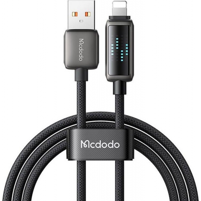 Кабель McDodo LED Display USB-A to Lightning Data Cable 1.2m Black (CA-5250)