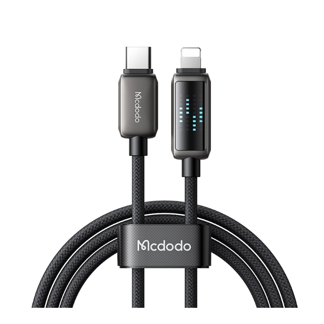 Кабель McDodo LED Display USB-C to Lightning 36W Data Cable 1.2m Black (CA-2630)
