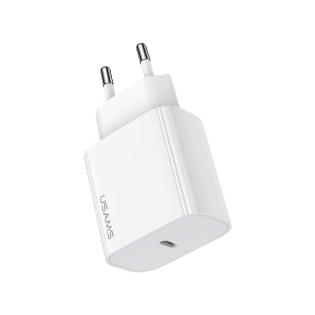 СЗУ USAMS US-CC226 T65 PD20W TYPE-C Fast Charger (EU) White (CC226)