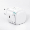 СЗУ USAMS US-CC202 PD35W Dual 2C Output GaN Fast Charger With Type-C Magnetic Retractable Cable Module (EU) White (CC202)