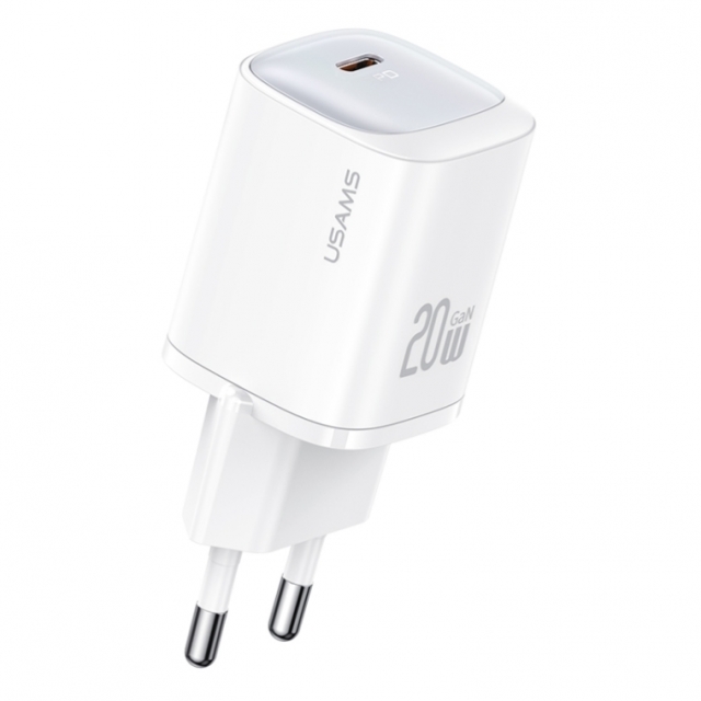 СЗУ USAMS CC248 20W GaN Fast Charger (EU) White (CC248)