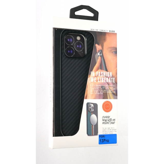 Чохол Luxo Free Air CarBon with MagSafe iPhone 13 Black