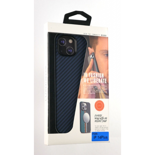 Чехол Luxo Free Air CarBon with MagSafe iPhone 14 PLUS Blue
