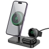БЗП Hoco CQ12 Joyfull 3-in-1 wireless fast charger Black