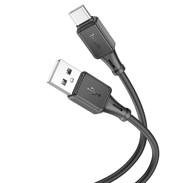 Кабель Hoco X101 Assistant silicone charging data cable Type-C Black