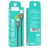 Кабель Hoco X101 Assistant silicone charging data cable Type-C Black